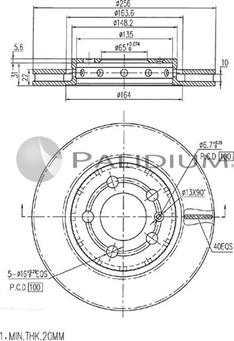 Ashuki P331-051 - Brake Disc autospares.lv