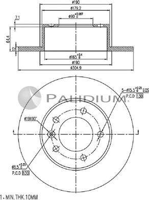 Ashuki P331-069 - Brake Disc autospares.lv