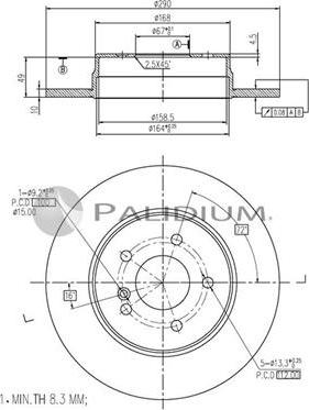 Ashuki P331-061 - Brake Disc autospares.lv