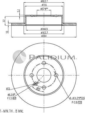 Ashuki P331-005 - Brake Disc autospares.lv