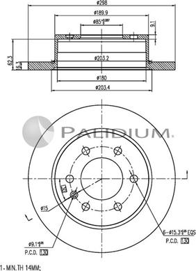 Ashuki P331-008 - Brake Disc autospares.lv