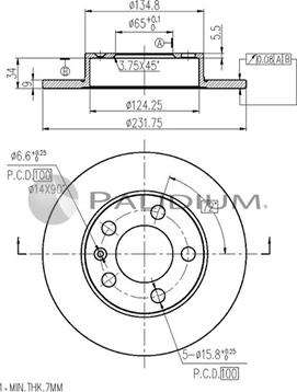 Ashuki P331-003 - Brake Disc autospares.lv