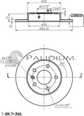 Ashuki P331-002 - Brake Disc autospares.lv