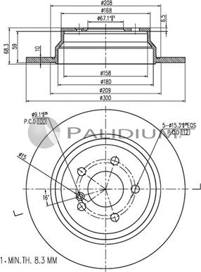 Ashuki P331-014 - Brake Disc autospares.lv