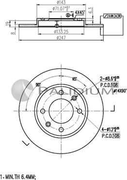 Ashuki P331-010 - Brake Disc autospares.lv