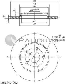 Ashuki P331-018 - Brake Disc autospares.lv