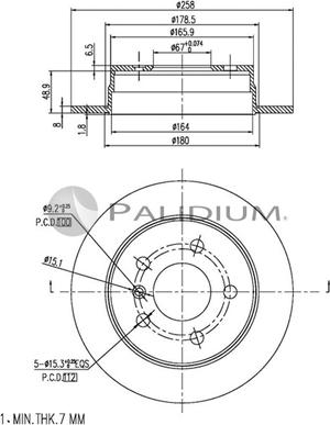 Ashuki P331-035 - Brake Disc autospares.lv