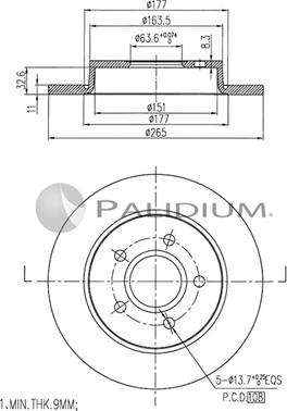 Ashuki P331-033 - Brake Disc autospares.lv