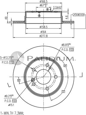 Ashuki P331-037 - Brake Disc autospares.lv