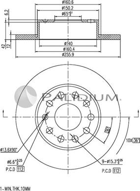 Ashuki P331-021 - Brake Disc autospares.lv