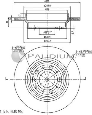 Ashuki P331-027 - Brake Disc autospares.lv