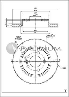 Ashuki P331-143 - Brake Disc autospares.lv