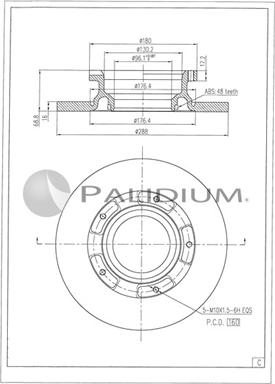 Ashuki P331-130 - Brake Disc autospares.lv