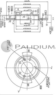 Ashuki P331-124 - Brake Disc autospares.lv