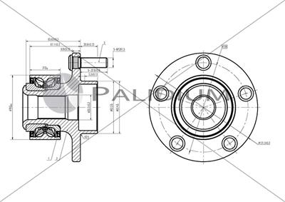 Ashuki PAL6-2017 - Wheel hub, bearing Kit autospares.lv