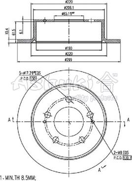 Ashuki SY606-03 - Brake Disc autospares.lv