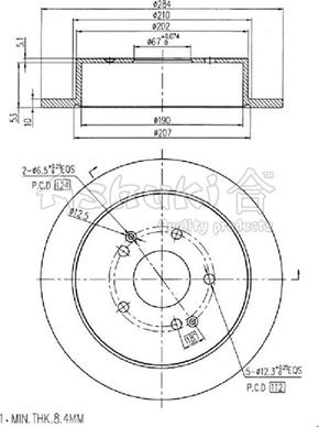 Ashuki SY606-20 - Brake Disc autospares.lv