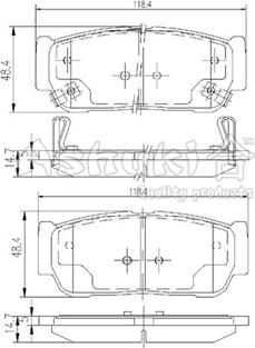 Ashuki SY015-20 - Brake Pad Set, disc brake autospares.lv