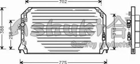 Ashuki T557-02 - Condenser, air conditioning autospares.lv