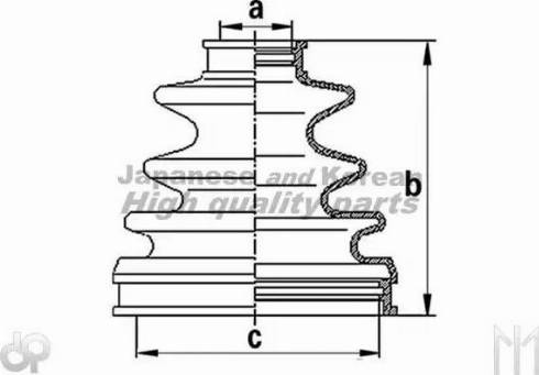 Ashuki T50015 - Bellow, drive shaft autospares.lv