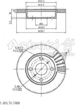 Ashuki T601-05 - Brake Disc autospares.lv