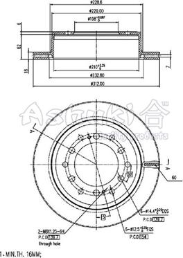 Ashuki T603-82 - Brake Disc autospares.lv