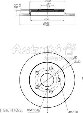 Ashuki T603-30 - Brake Disc autospares.lv