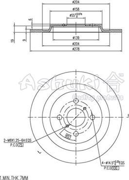 Ashuki T603-38 - Brake Disc autospares.lv