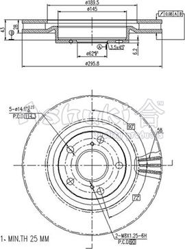 Ashuki T603-37 - Brake Disc autospares.lv