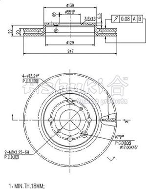 Ashuki T602-86 - Brake Disc autospares.lv