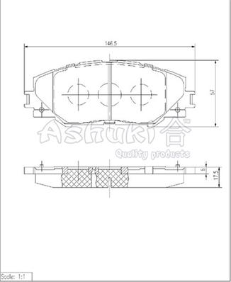 Ashuki T113-15 - Brake Pad Set, disc brake autospares.lv