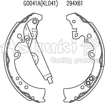 Ashuki T113-89 - Brake Shoe Set autospares.lv