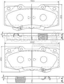 Ashuki T112-48 - Brake Pad Set, disc brake autospares.lv