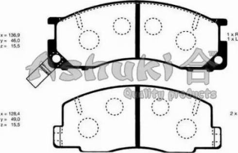 Ashuki T112-43 - Brake Pad Set, disc brake autospares.lv