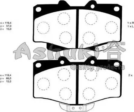 FERRON TOP04020195 - Brake Pad Set, disc brake autospares.lv