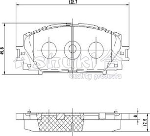 Ashuki T112-76 - Brake Pad Set, disc brake autospares.lv
