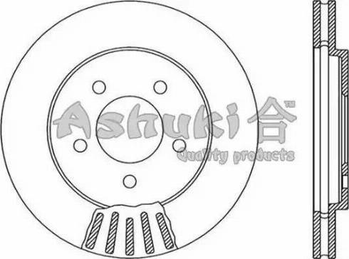 Ashuki US104303 - Brake Disc autospares.lv