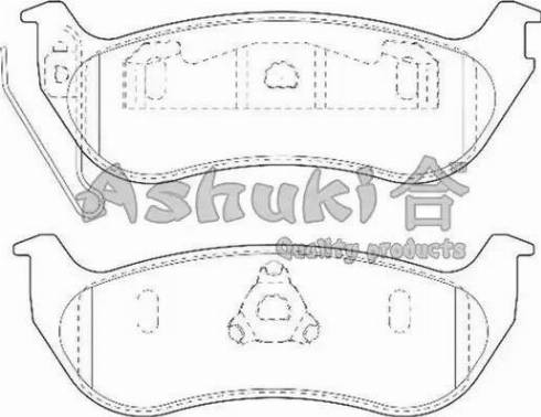 Ashuki US104238 - Brake Pad Set, disc brake autospares.lv