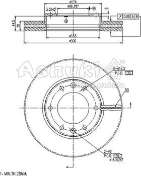 Ashuki Y089-40 - Brake Disc autospares.lv