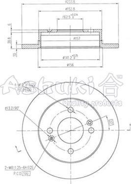 Ashuki Y089-48 - Brake Disc autospares.lv