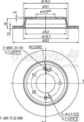 Ashuki Y089-57 - Brake Disc autospares.lv