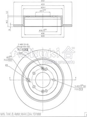 Ashuki Y089-69 - Brake Disc autospares.lv