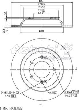 Ashuki Y089-62 - Brake Disc autospares.lv