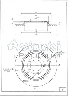 Ashuki Y089-76 - Brake Disc autospares.lv