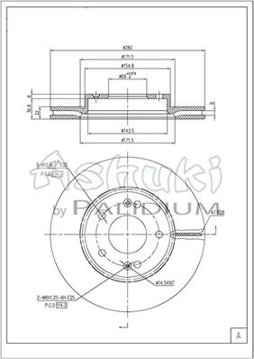 Ashuki Y089-71 - Brake Disc autospares.lv