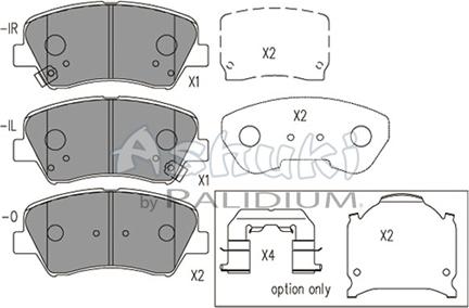 Ashuki Y029-54 - Brake Pad Set, disc brake autospares.lv