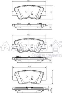 Ashuki Y029-51 - Brake Pad Set, disc brake autospares.lv