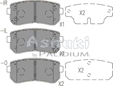 Ashuki Y029-62 - Brake Pad Set, disc brake autospares.lv