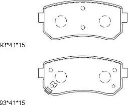 Asimco KD9745D - Brake Pad Set, disc brake autospares.lv