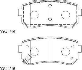 Asimco KD9745 - Brake Pad Set, disc brake autospares.lv